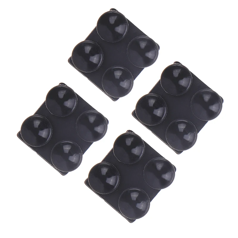 4Pcs Square Silicone Suction Cup Wall Stand Mat Silicone Suction Phone Holder Square Anti-Slip Single-Sided Leather Case Mount