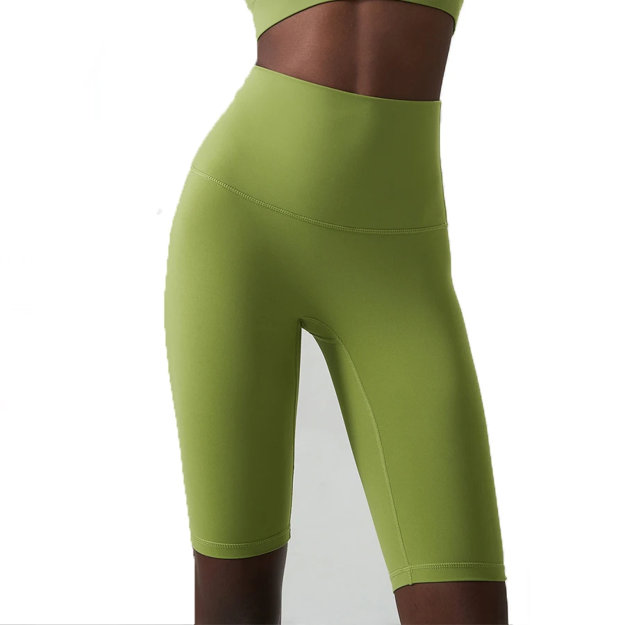 Pantalones cortos de Yoga para mujer, Shorts deportivos para Fitness, ciclismo, Jogging, Fitness, pantalones cortos de gimnasio de cintura alta con realce, 2024