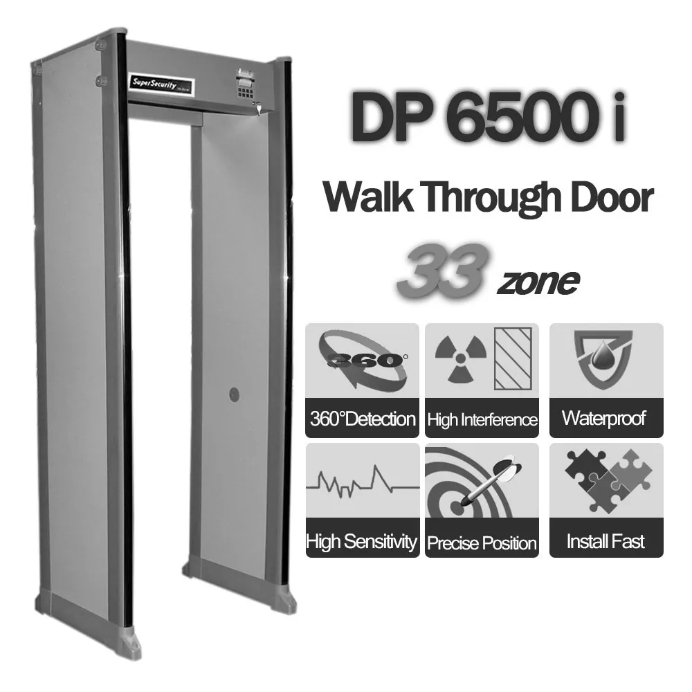 33 zones walk-through metal detector/wholesale walk through metal detector security door/metal detectors gate