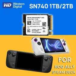 Western Digital 1TB 2TB SN740 2230 WD SSD M.2 NVMe PCIe Gen 4.0x4 Internal Solid State Drives for Steam Deck Rog Ally Laptop