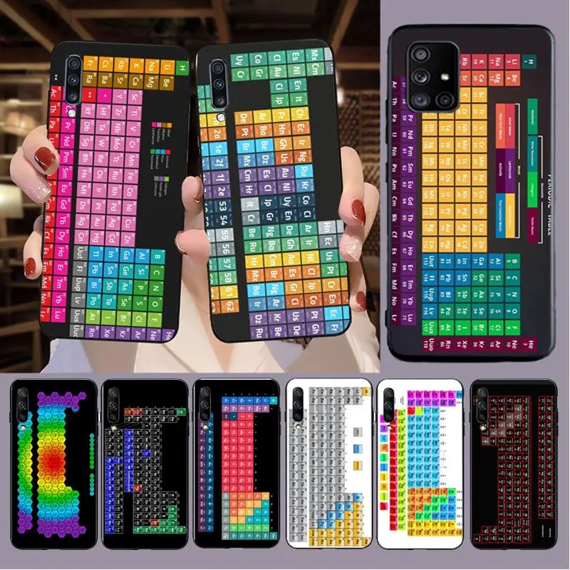 Elemental Design Periodic Table Cover For samsung Galaxy A14 A53 A13 A12 A40 A22 A23 A32 A33 A34 A50 A51 A52S A54 A71 A73 case