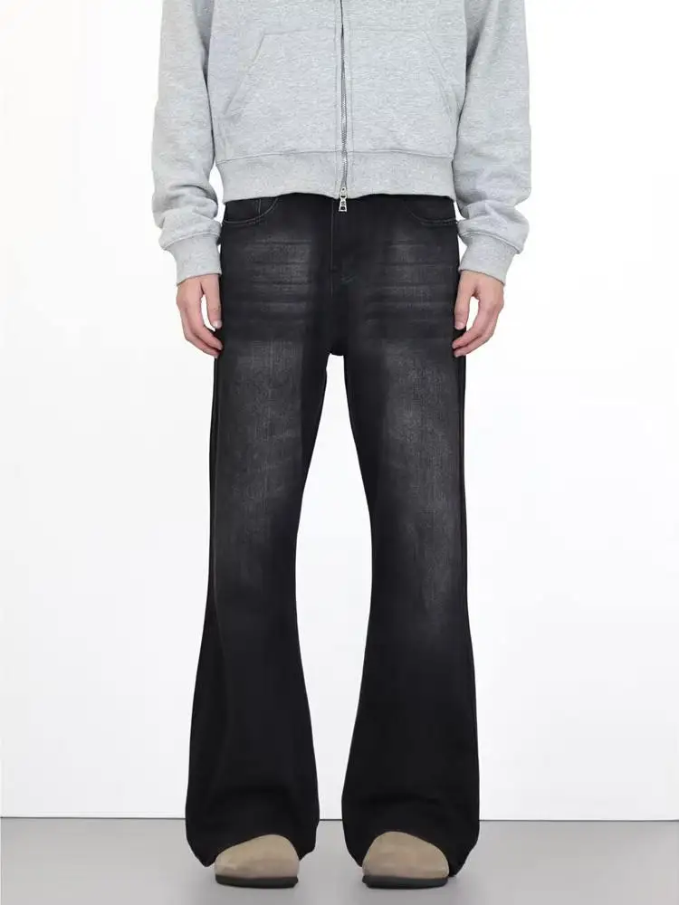 

Американские винтажные мужские джинсы прямого кроя с высокой талией, износостойкие, повседневные, летние