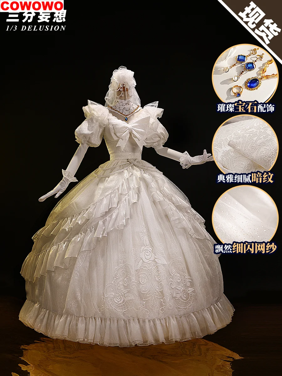 

Three Point Delusion Identity V Marie The Red Lady Women Dress Cosplay Costume Cos Game Anime Party Uniform Hallowen Play Role