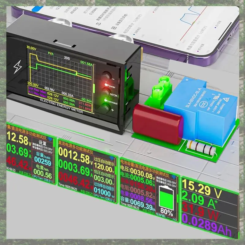 

Smart DT20W 0-420V Wifi Enabled Lithium Battery Capacity And Power Meter For DC Current And Voltage Measurement, 100A