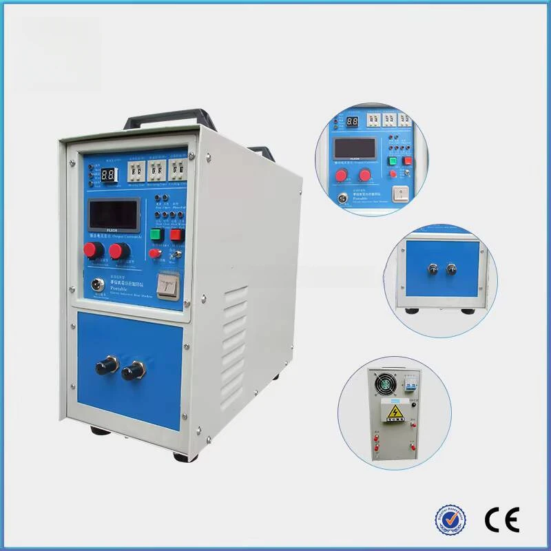 Low Price High Frequency Portable 16KW 220V 100% Duty Cycle Induction Heating Machine For Metal