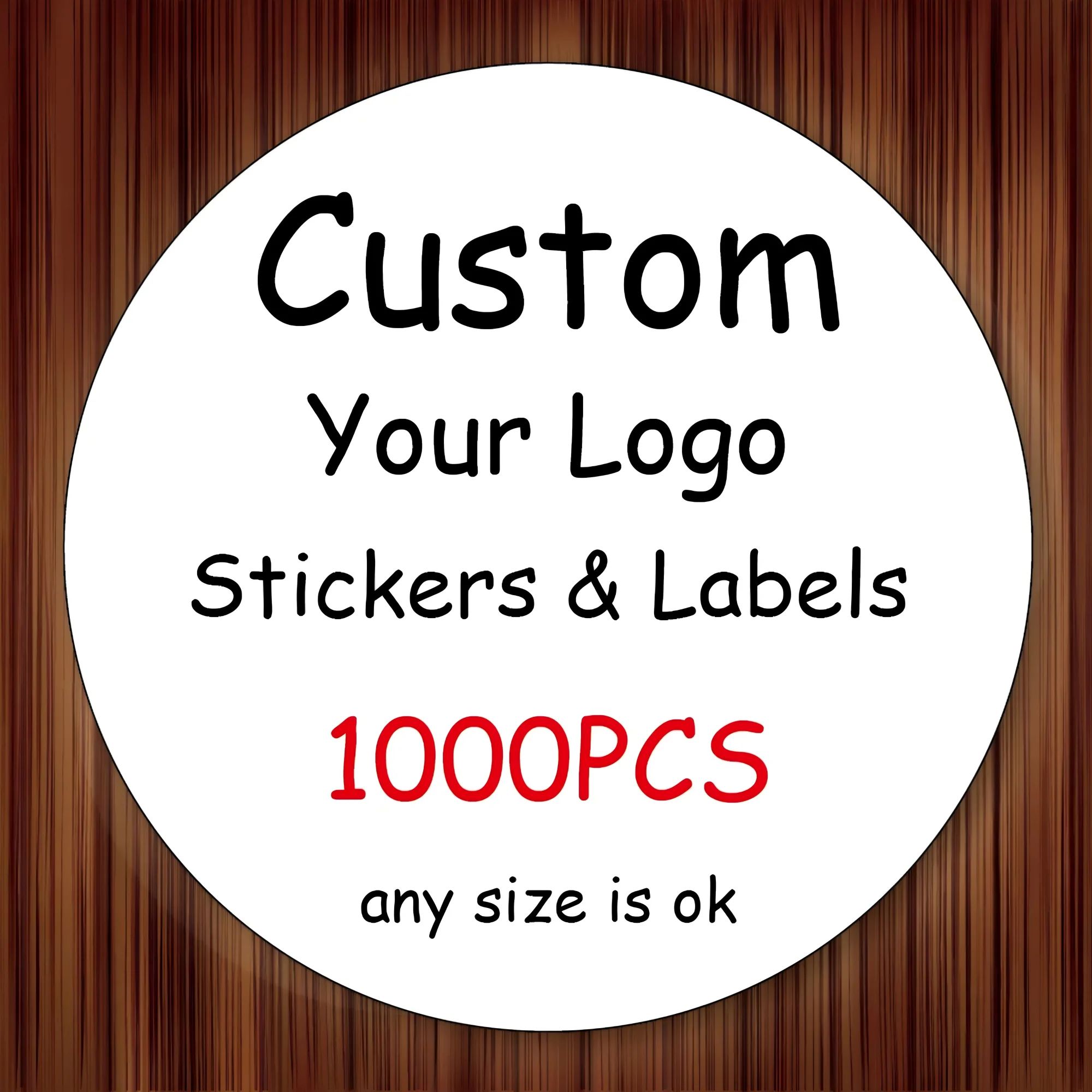 1000PCS Custom Stickers with Logo Customize Packaging Labels Personalized Your Own Business Sticker