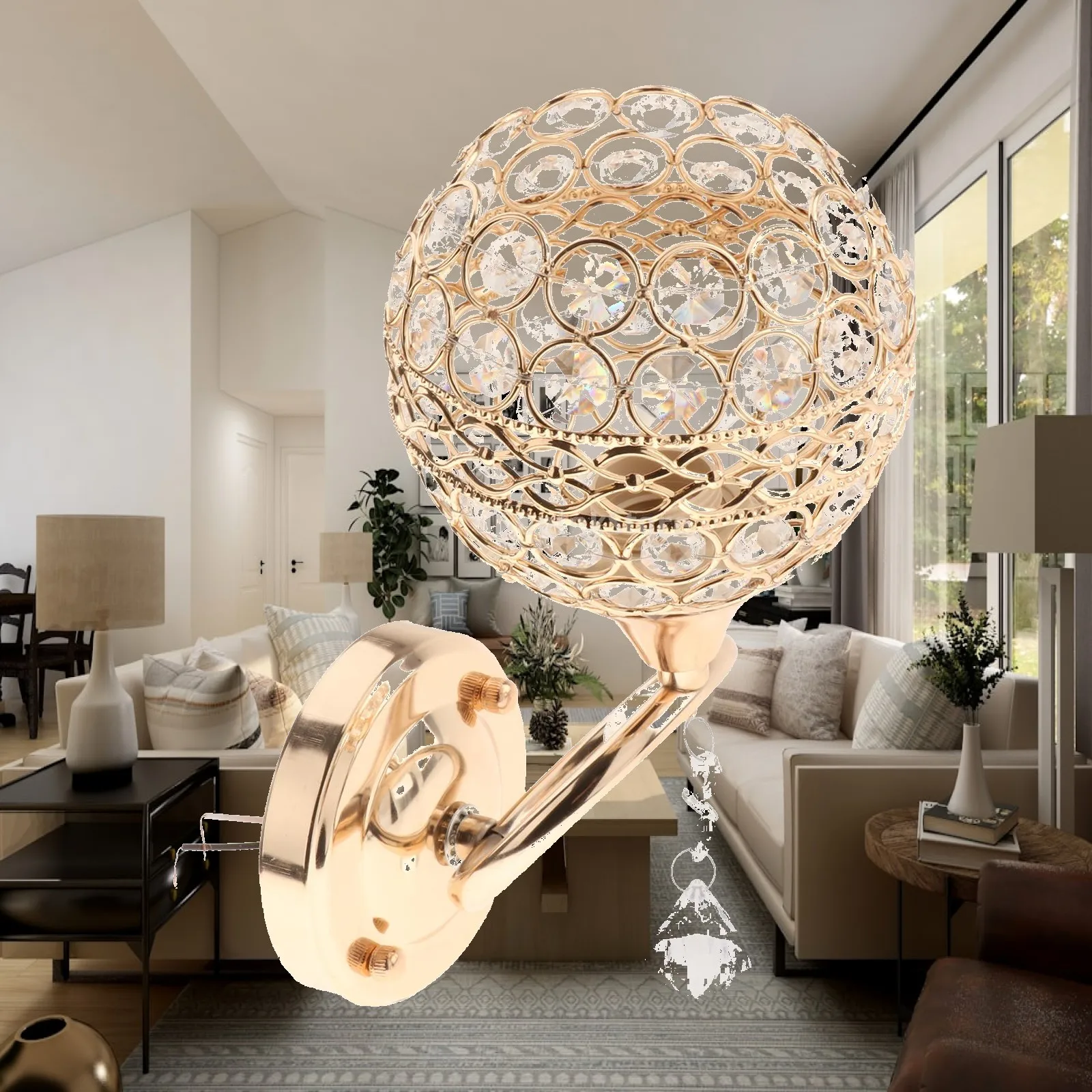 Luxury Wall Sconce Light Lighting Fixtures with Shade for Bedroom Bathroom