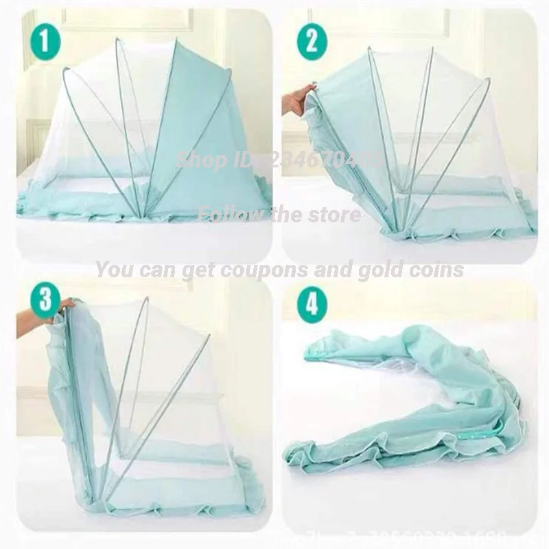 Portable Folding Baby Bedding Crib Netting, Children Cradle Bed, Sleeping Mosquito Net, 0-6 Year, Plus Size, E162