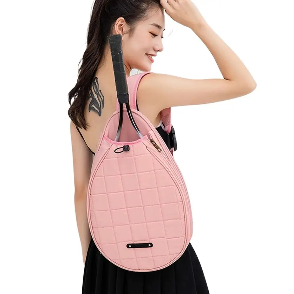 

One Shoulder Tennis Bag Large Capacity Crossbody Badminton Bag Korean Style Pure Color Tennis Crossbody Bag Sports
