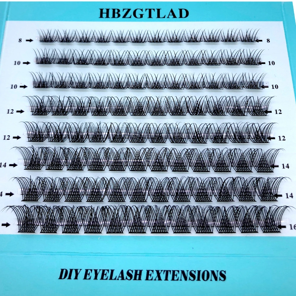 Mischen Sie 3D Fluffy Single Cluster Falsche Wimpern, vorgefertigte Volumenfächer, einzelne Wimpern, segmentierte natürliche gefälschte Wimpern für die Augenverlängerung – Detail 6