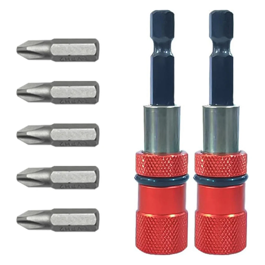 1set Magnetic Screwdriver Bit Holders Adjustable Depth Easy Screw Fixing For Woodworking Electric Drills Accessories