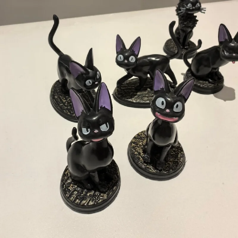 Figuras de Gato Jiji, Accesorios de Anime, Adorable Gato Mágico Negro, Decoración de Escritorio, Adorno para Pastel, Decoración de Mesa para el Hogar y la Oficina, para Fanáticos del Anime