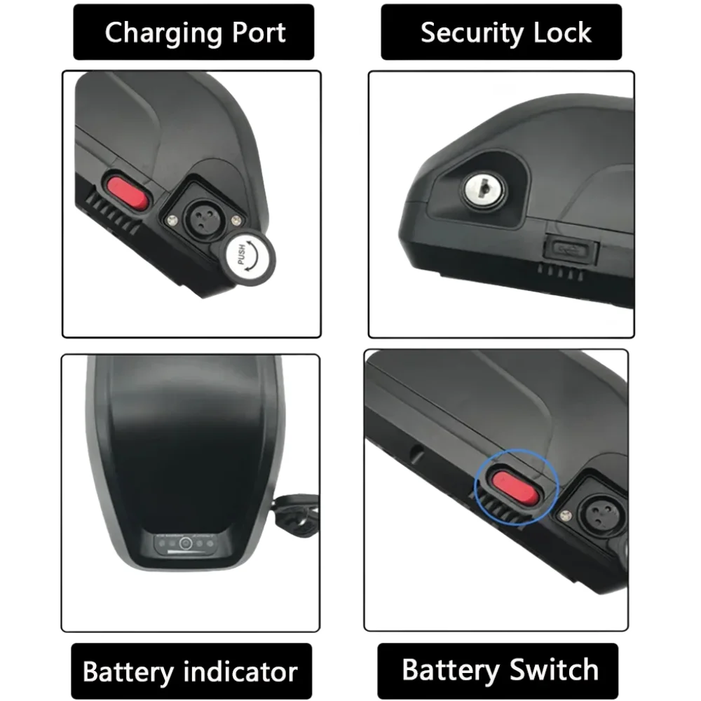 48V 30000mAh for Hailong G80 18650 13S6P lithium ion battery pack for E-bike Battery, Long Endurance