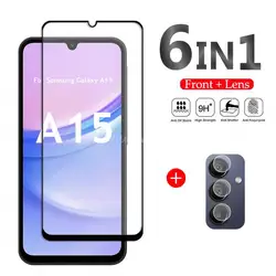 For Samsung Galaxy A15 Glass Samsung A15 Tempered Glass Full Cover Screen Protector Camera Film Galaxy A15 A14 A05 A05S Glass