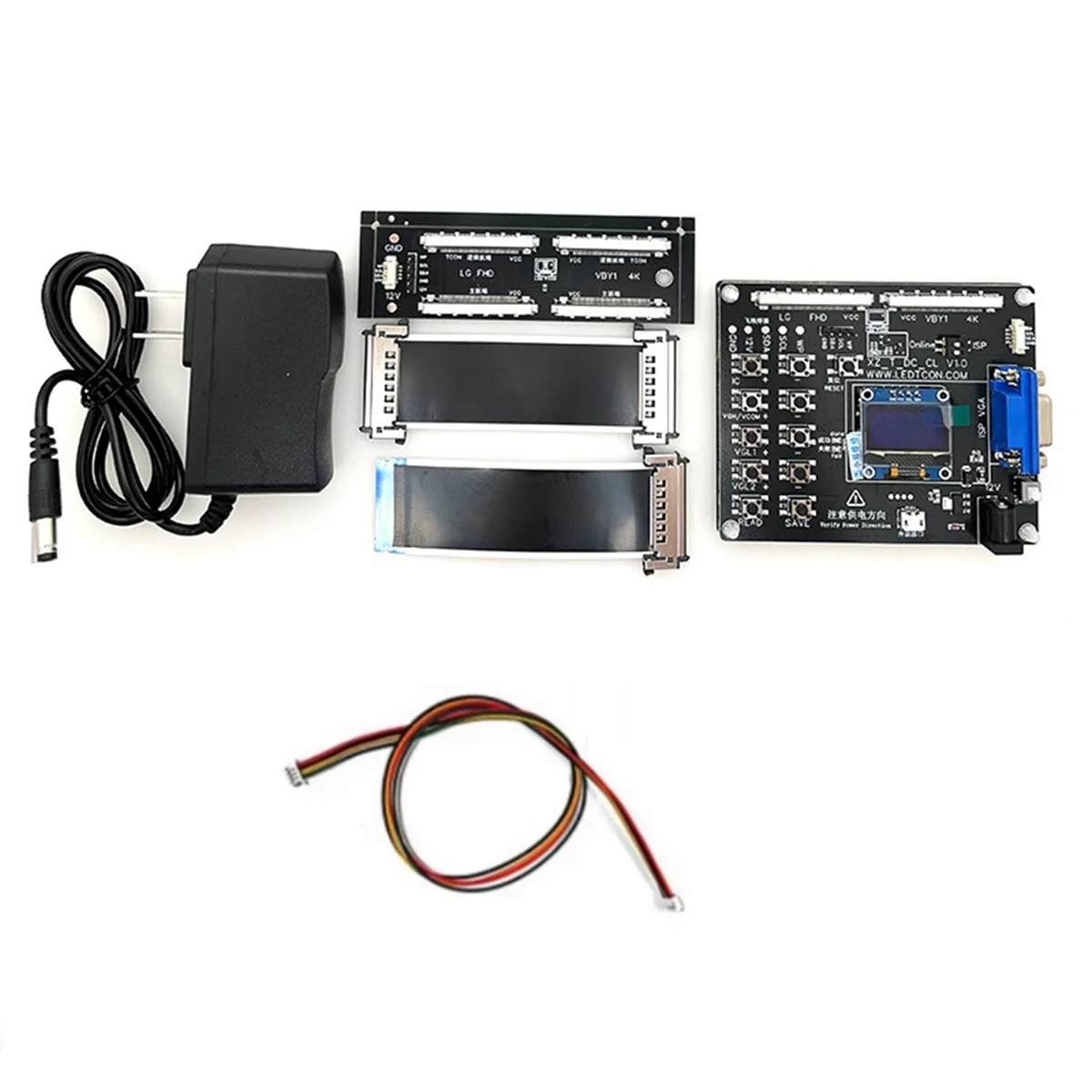 2025-3C RT6943A TCON VGH VGL Change Voltage Programmer Screen Technology Modification Tool Small Board Two-in-One US Plug