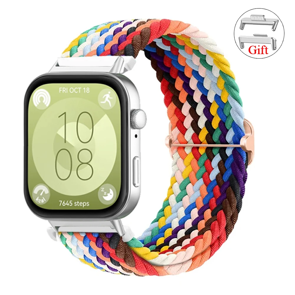 Para HUAWEI watch fit 3 Correa accesorios Correa de repuesto bucle trenzado pulsera deportiva de nailon Correa HUAWEI watch fit3 band