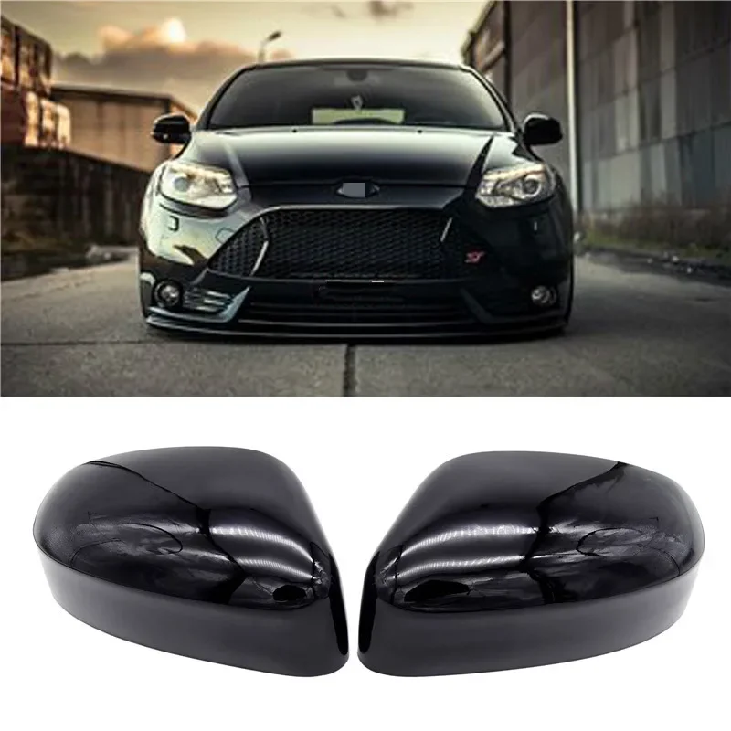 

1 Pair Left & Right Rearview Mirror Cover Cap Side Mirror Shell Accessories for Ford Focus 2012 -2018 Car-Styling