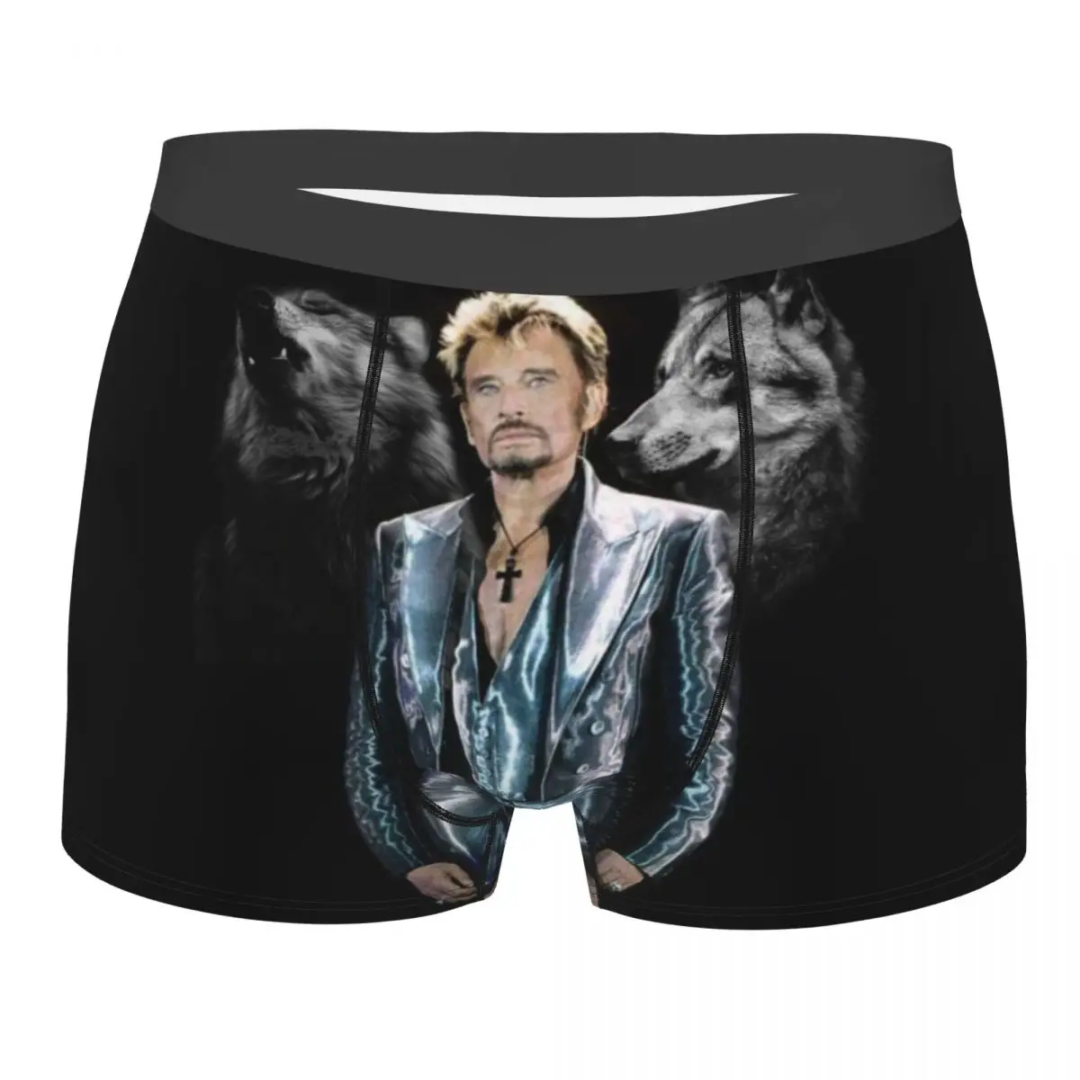 

Мужские трусы-боксеры Custom Johnny Hallyday Music Singer, эластичные, в стиле французского рока