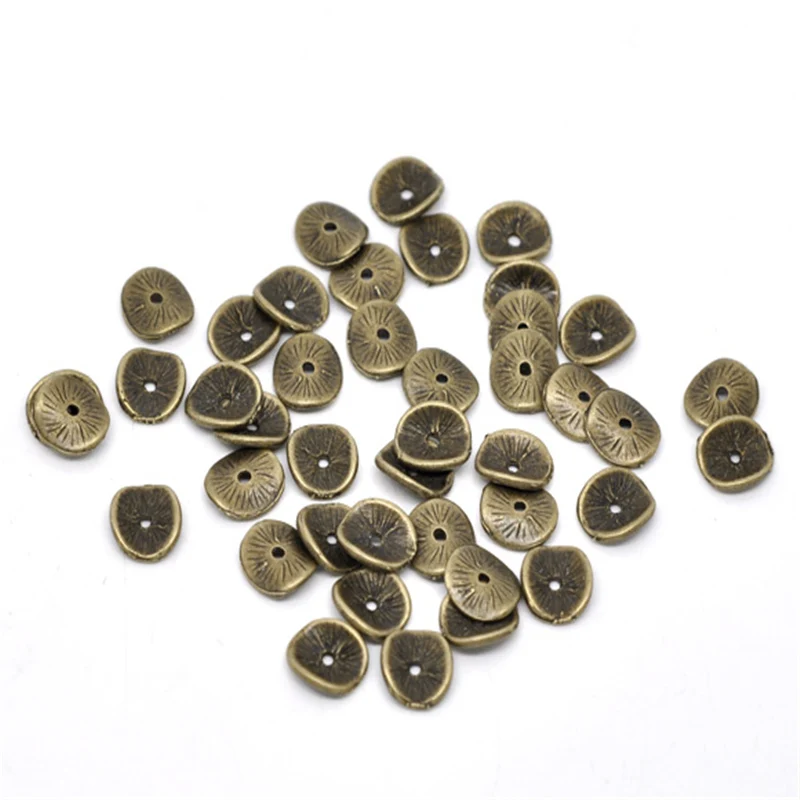 20/100 /200 PCs Vintage Rondelles Spacer Beads Wave Shape Bronze Silver Color For DIY Jewelry Making Accessories