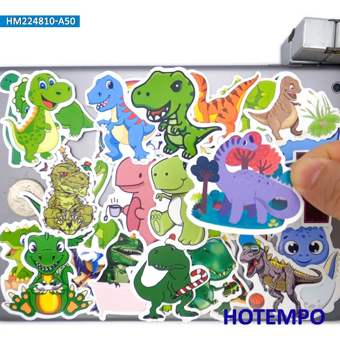 20/30/50PCS Cute Dinosaur Stickers Cartoon Dino Funny Big Lizard Animals Decals for Laptop Phone Skateboard Bike Luggage Sticker