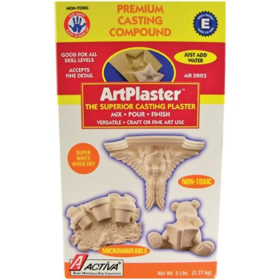 

ArtPlaster Professional Casting Plaster 5lb 2.27kg Make Strong Self-Hardening Perfect Reproductions Within Minutes