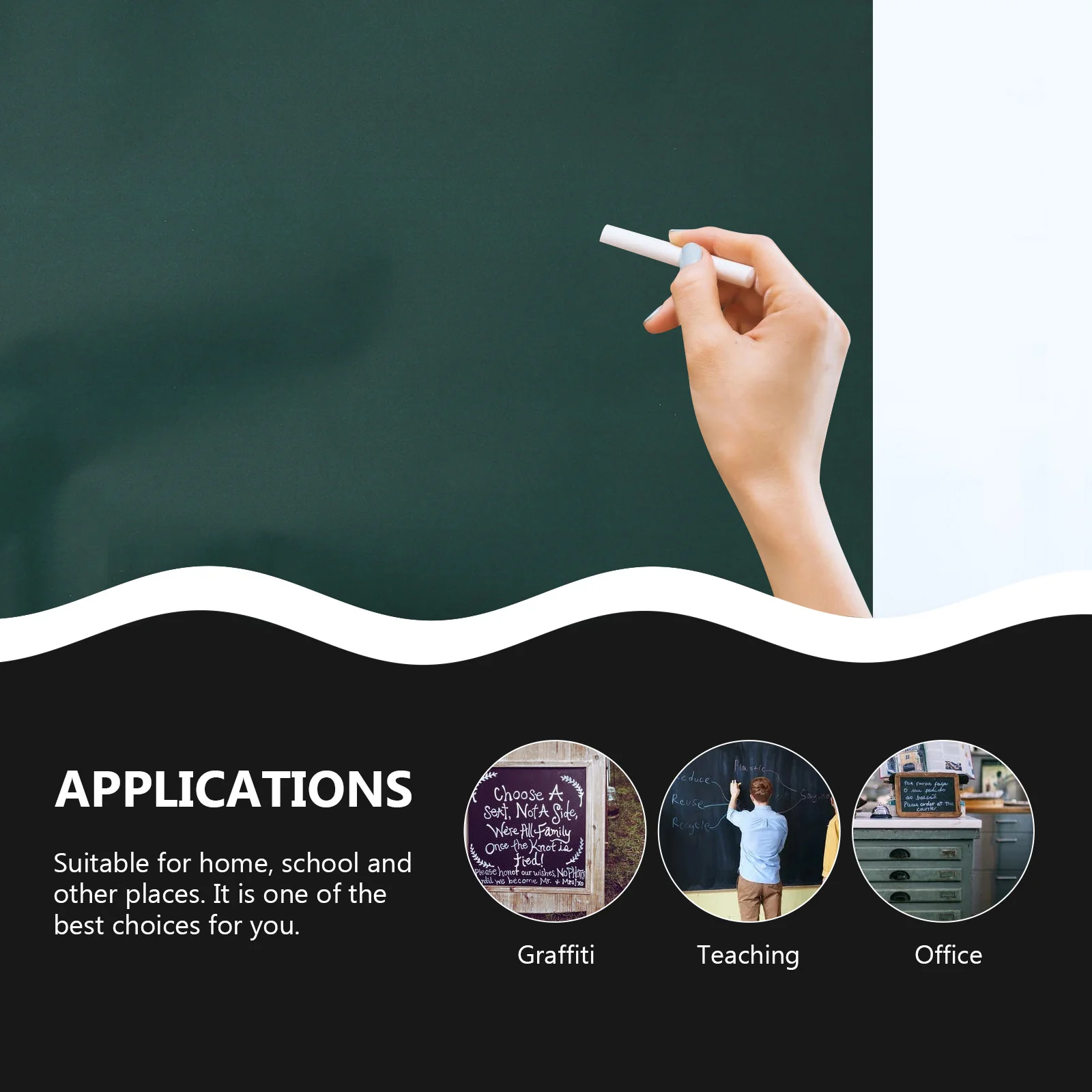 Blackboard Sticker Roll DIY Chalkboard Wall Decal for Home Office Kitchen Message Board Chalkboard Wallpaper Blackboard Sticker