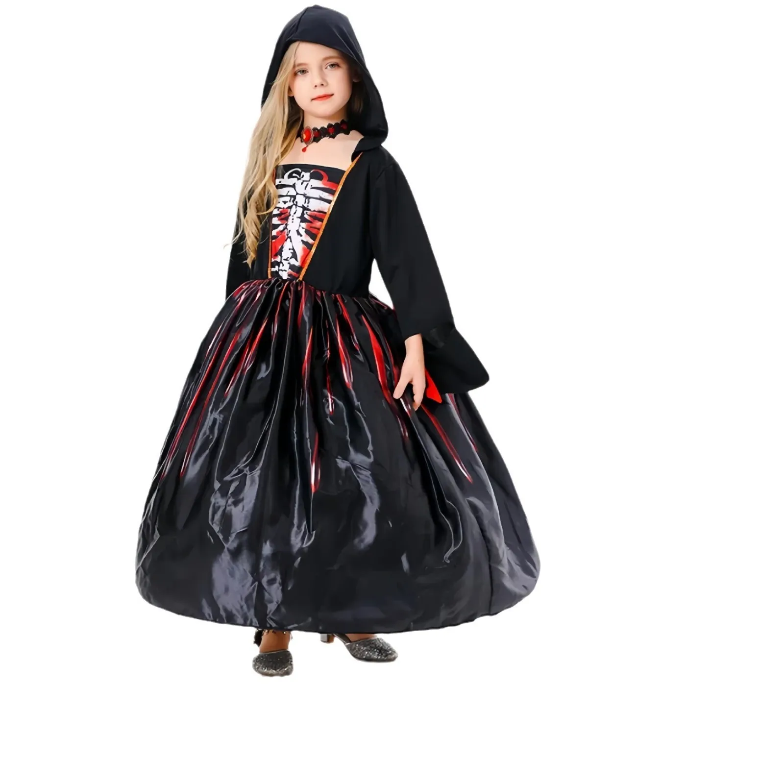 2025년 신상 어린이 코스프레 블라 테러리스트 의상 해골 의상 크로스보더 스푸키 의상