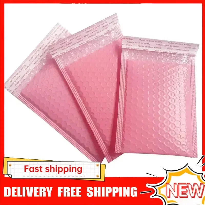 

20Pc Pink Poly Bubble Mailers Padded Envelopes Bulk Bubble Lined Wrap Polymailer Bags for Shipping Packaging Maile Self Seal New