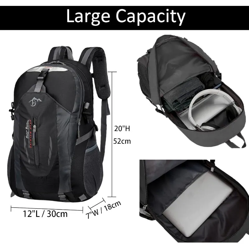 Classic Simple Backpack Daily Commute Outdoor Travel With Laptop Compartment Adjustable Strap