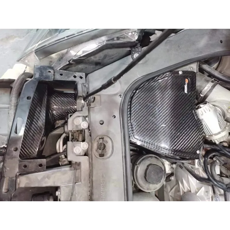 GTR R35 3.8TT용 에어박스 포함 100% 드라이 카본 파이버 냉각 공기 흡입 시스템