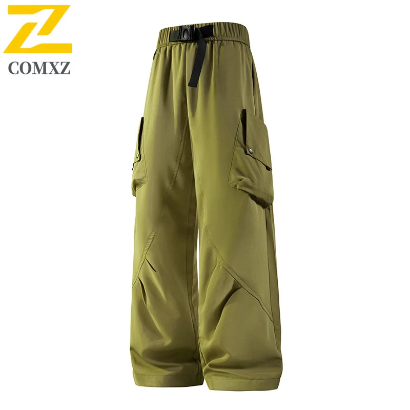 

Branded Male Cargo Pants 2025 Autumn Retro Loose Climbing Mountain Lightweight Trousers Outdoor Cycling Camping Workwear Pants