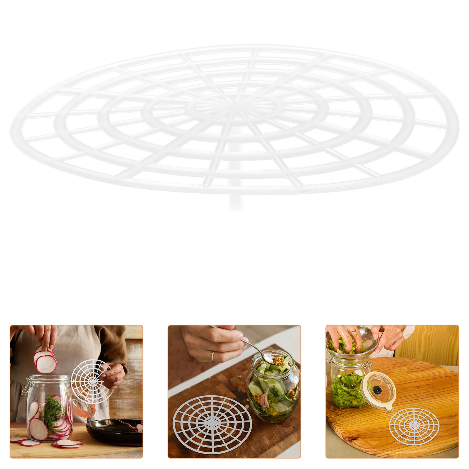 

5Pcs Kimchi Jar Fermentation Weight Round Pressing Rack Vegetable Pickling Kit for Canning Supplies Jar Fermentation Kit