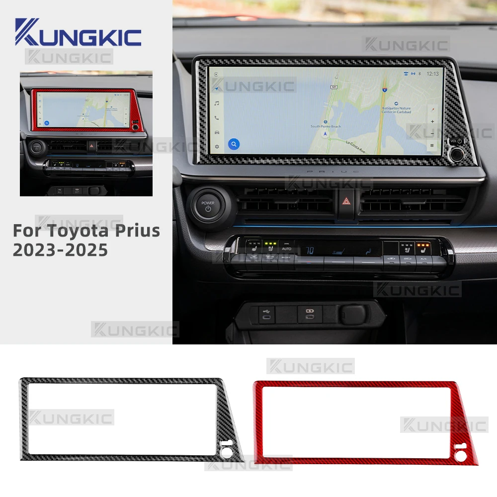 

Real Soft Carbon Fiber For Toyota Prius 60 Series 2023 2024 2025 LHD RHD Central Control Screen Sticker Car Trim Accessories