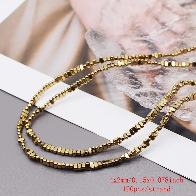 Plating Goud Kleurbehoud Natuurlijke Hematiet Steen Spacer Losse Kralen Voor Sieraden Maken Diy Armbanden Vinden