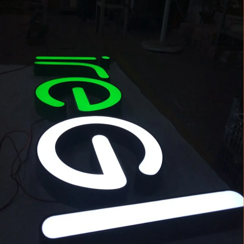 Letreros de acrílico impermeables hechos a medida para exteriores, letras de canal LED, letreros de tienda, publicidad, logotipo de la empresa, señalización de tienda