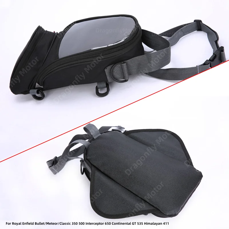 Borsa Serbatoio Magnetica Moto | Per Bullet/Meteor/Classic 350/500 | Accessorio Universale Impermeabile Con Tasca Cellulare Touch