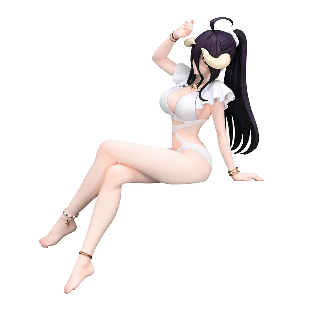 16CM Albedo Anime rysunek seksowna dziewczyna pcv figurka makaron siedząca pose biały mundur figurka modele kolekcja ozdoby prezent