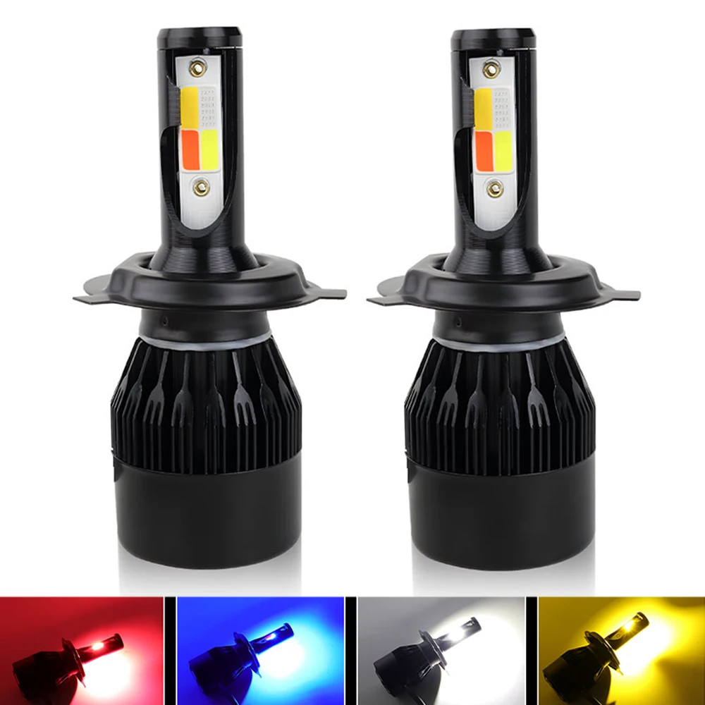 

H11 LED Bulbs 4 Colors Strobe Headlights H4 H7 H11 9005 HB3 HB4 9006 9012 H1 H3 9004 9007 H13 Flash Fog Lights Car Accessories