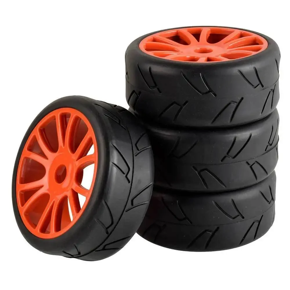 RC 84-T806 Wheel& Rubber Tires insert sponge 4P For HSP KYOSHO 1:8 On-Road Car