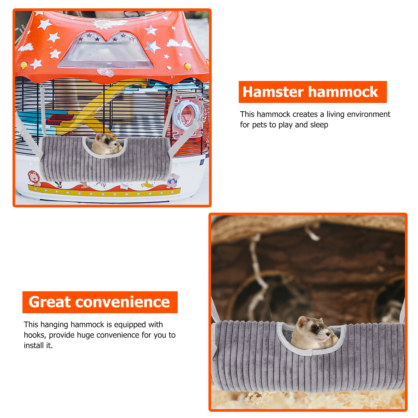 

1Pcs Practical Small Pet Hanging Hammock Ferret Nest Mice Hamster Sleeping Rest Bed Pet Ferret Hammock Mice Nest