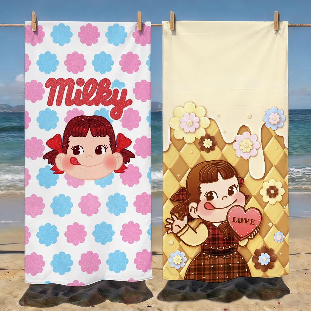 Classic Cute P-PekoS C-Chan Girl Anime Cartoon Towel Soft Pool Gift For Travel Gym Shower Camping Quick Dry Sports Beach Towels