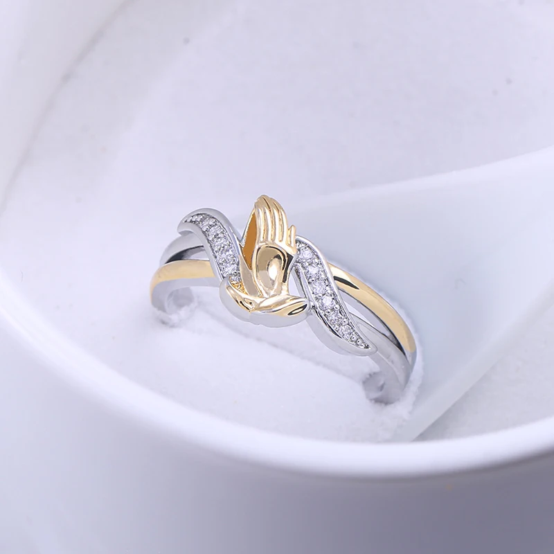 Designer Original Brand New Inlaid Applause Gorgeous Ladies Electroplated Silver Ring Exquisite Unique Charm Engagement Jewelry