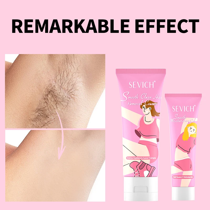 Kit de crema para depilación, crema removedora de vello indolora para la salud, inhibidor rápido del crecimiento del cabello para hombres y mujeres, cuidado corporal
