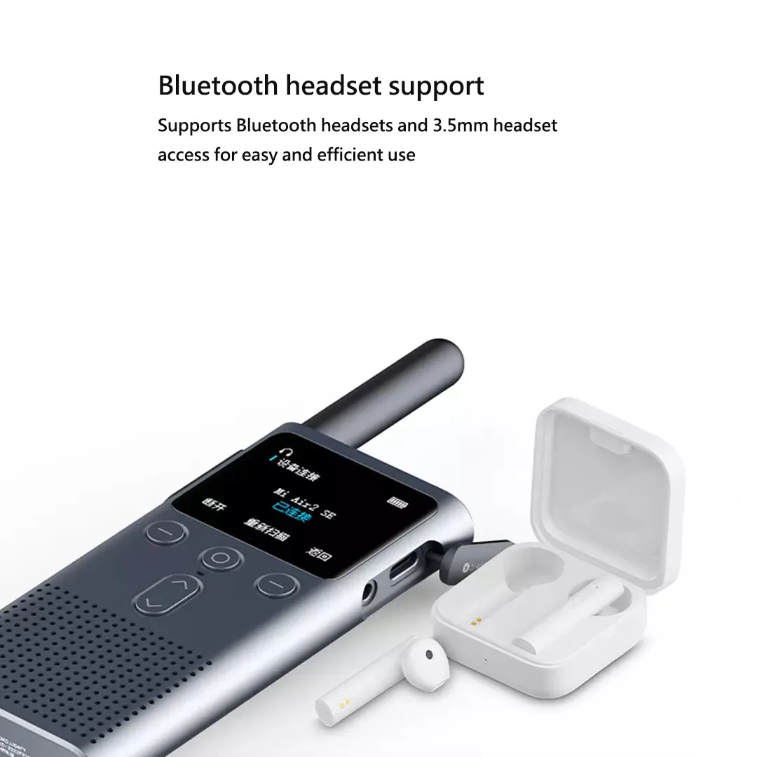Xiaomi Walkie Talkie 2S Rechargeable Dual Mode 4W Power 2190mAh Battery 1.77'' Screen 5km Call Distance Chinese Version