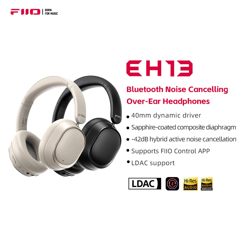 FiiO EH13 ワイヤレスANCヘッドフォン 45時間連続再生