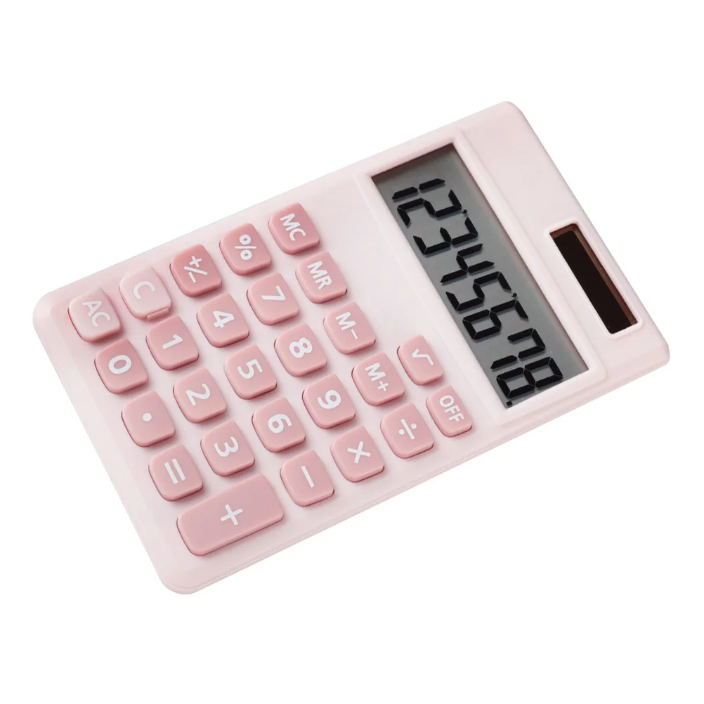 

Solar Powered Mini Calculator Portable Compact Lightweight Student Office Desktop Calculator for Accounting and Office Use