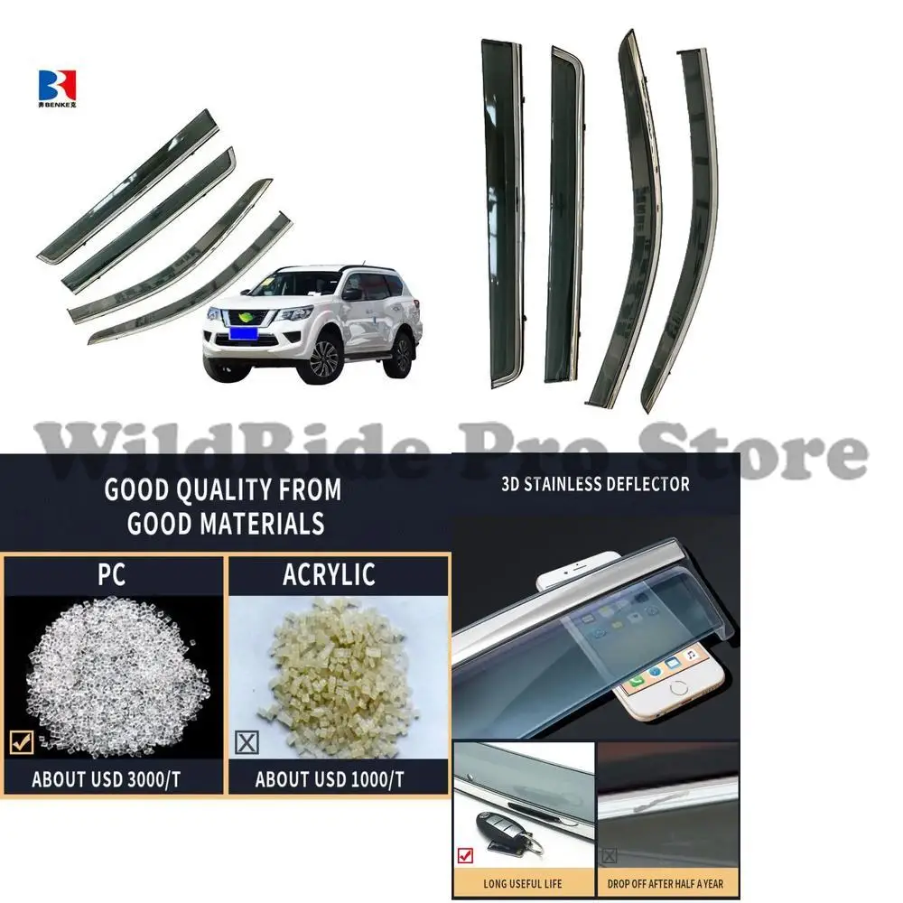 

1 комплект для Nissan TERRA 2018, дефлектор для ПК, боковой дефлектор окна, солнцезащитный козырек