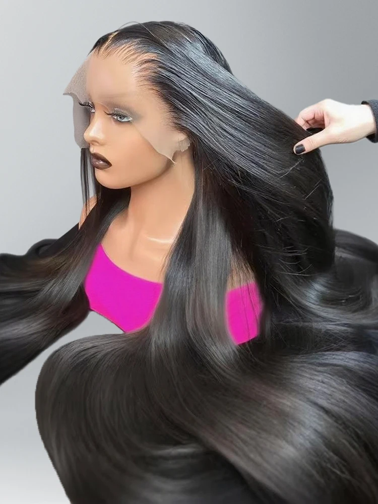 

250 Высокая плотность Hd 13x4 13x6 Bone Прямые человеческие волосы Парики фронта шнурка Бразильские 42-дюймовые кружевные фронтальные парики для женщин