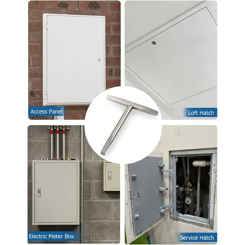 [HOT!A34R】 T Bar Universal Square Key 2PCS Head Compact Easy Carry Door Access Panel Hatch Key, 3 Square Keys Home& Professional