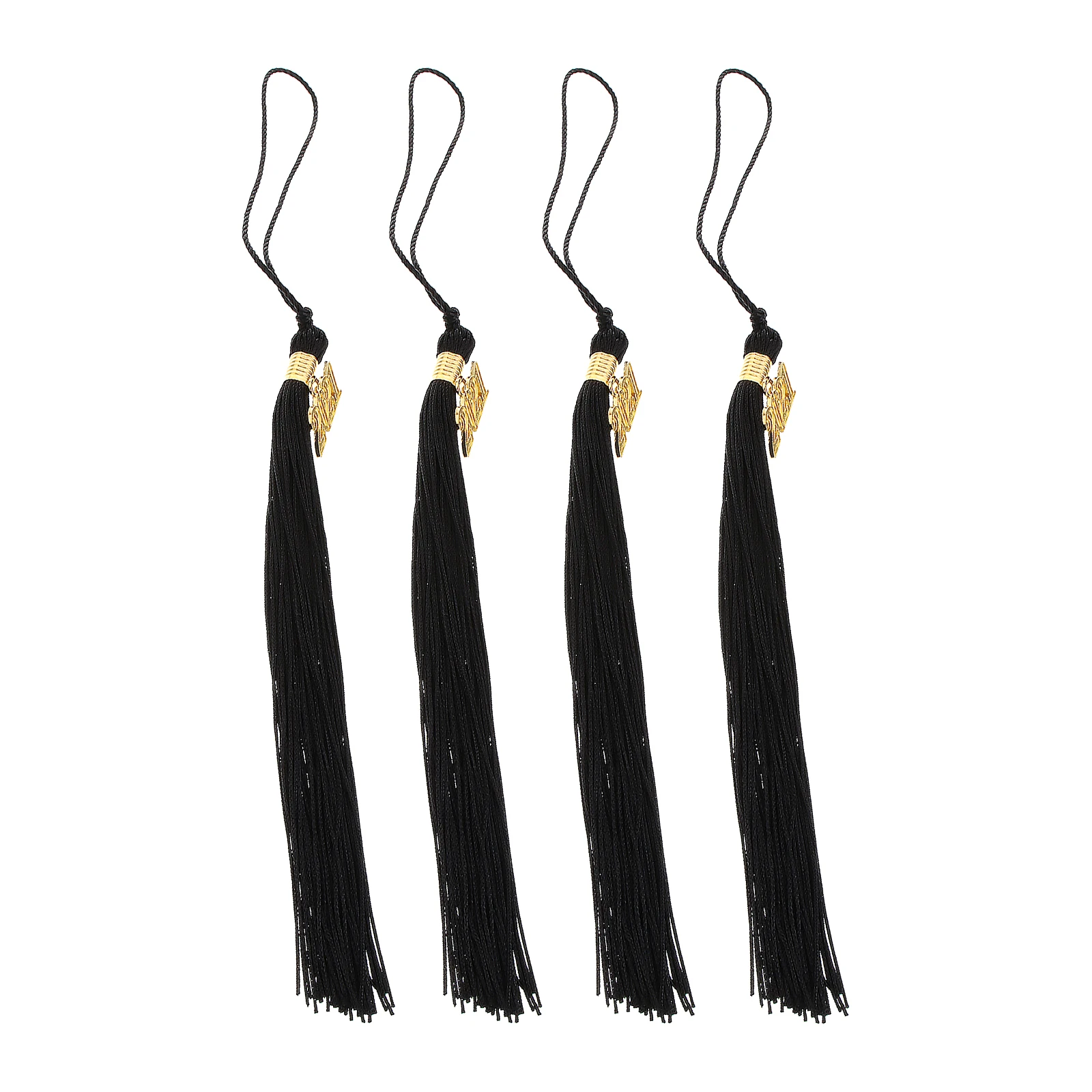 

4pcs 40Cm Doctor Bachelor Hat Tassel 2021 Graduation Accessories Pendant Tassel For Clothing Party Souvenir Black Durable